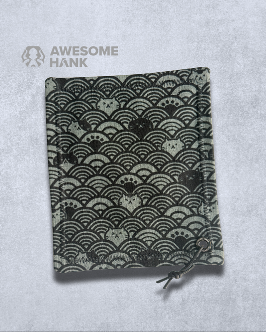 MIDNIGHT MEOW SEIGAIHA HANDKERCHIEF (AHP)