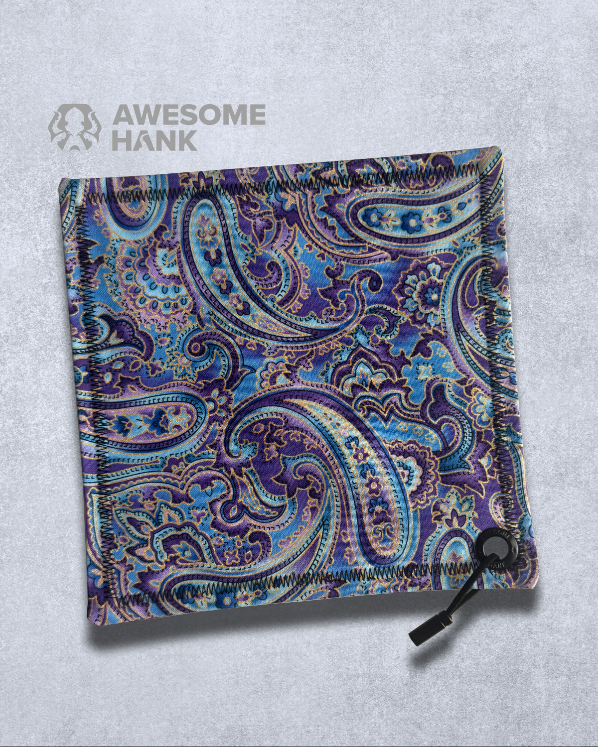 MODERN PAISLEY IN PURPLE HANDKERCHIEF (XL)