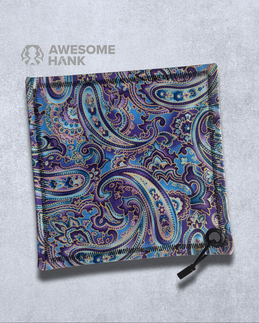 MODERN PAISLEY IN PURPLE HANDKERCHIEF (XL)