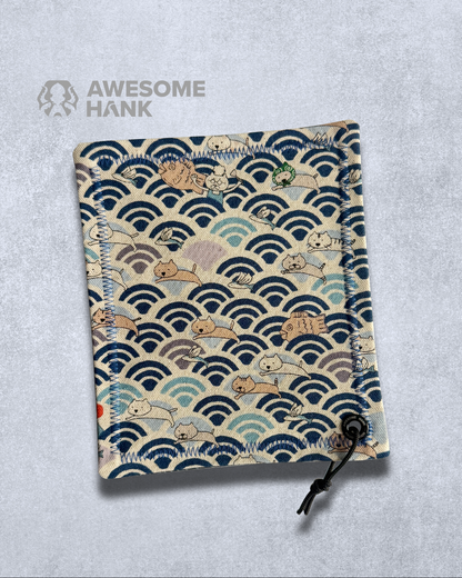 NEKO BLUE SEIGAIHA HANDKERCHIEF (AHP)