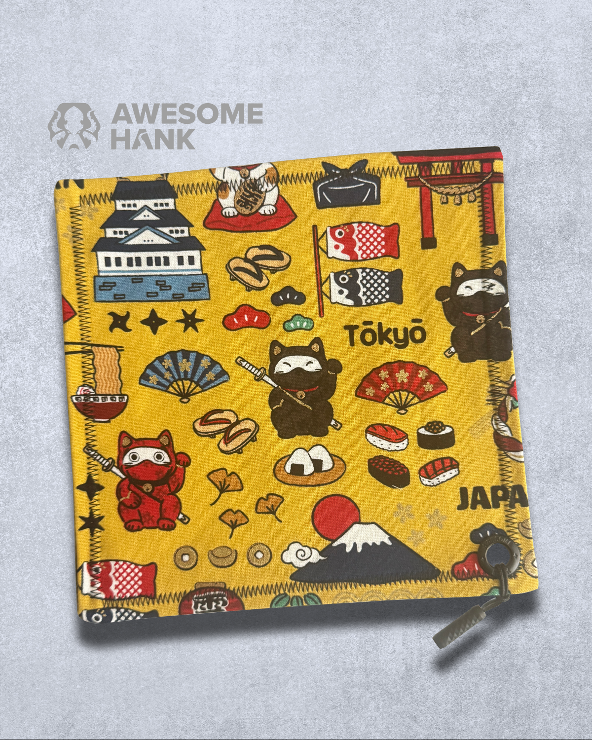 NEKO CITY MUSTARD HANDKERCHIEF (HUSKY)