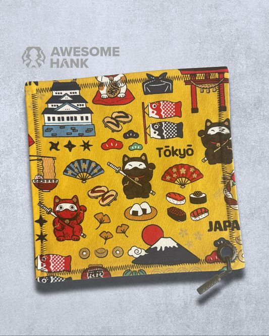 NEKO CITY MUSTARD HANDKERCHIEF (HUSKY)