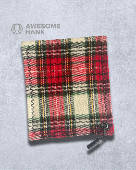 FLANNEL PEPPERMINT PLAID HANDKERCHIEF