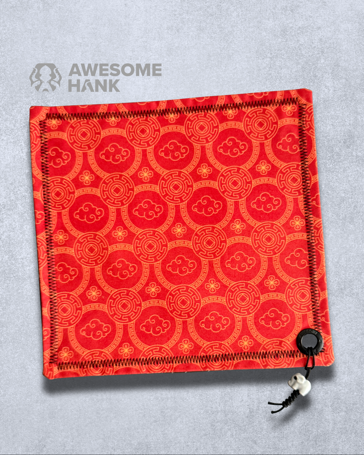RED FORTUNE ELEPHANT HANDKERCHIEF (XL) - EDC HANK