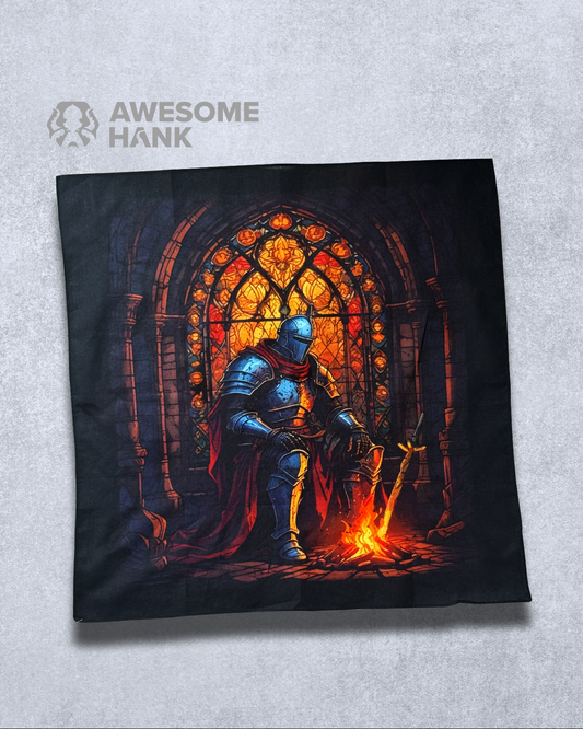 STAINED GLASS BONFIRE HANKDANA (22" x 22")