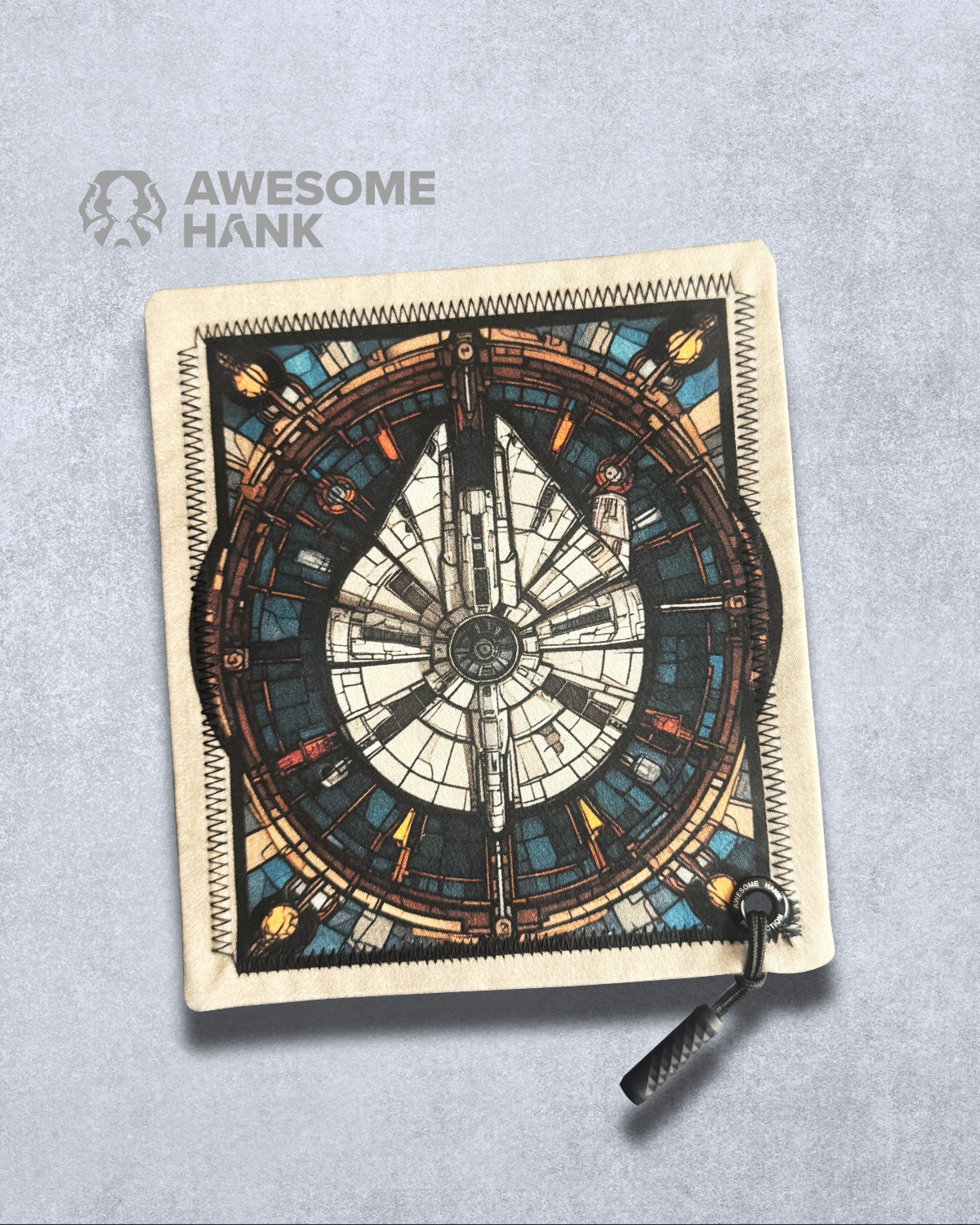 STAINED GLASS STONE FALCON HANDKERCHIEF (MINI) - EDC HANK