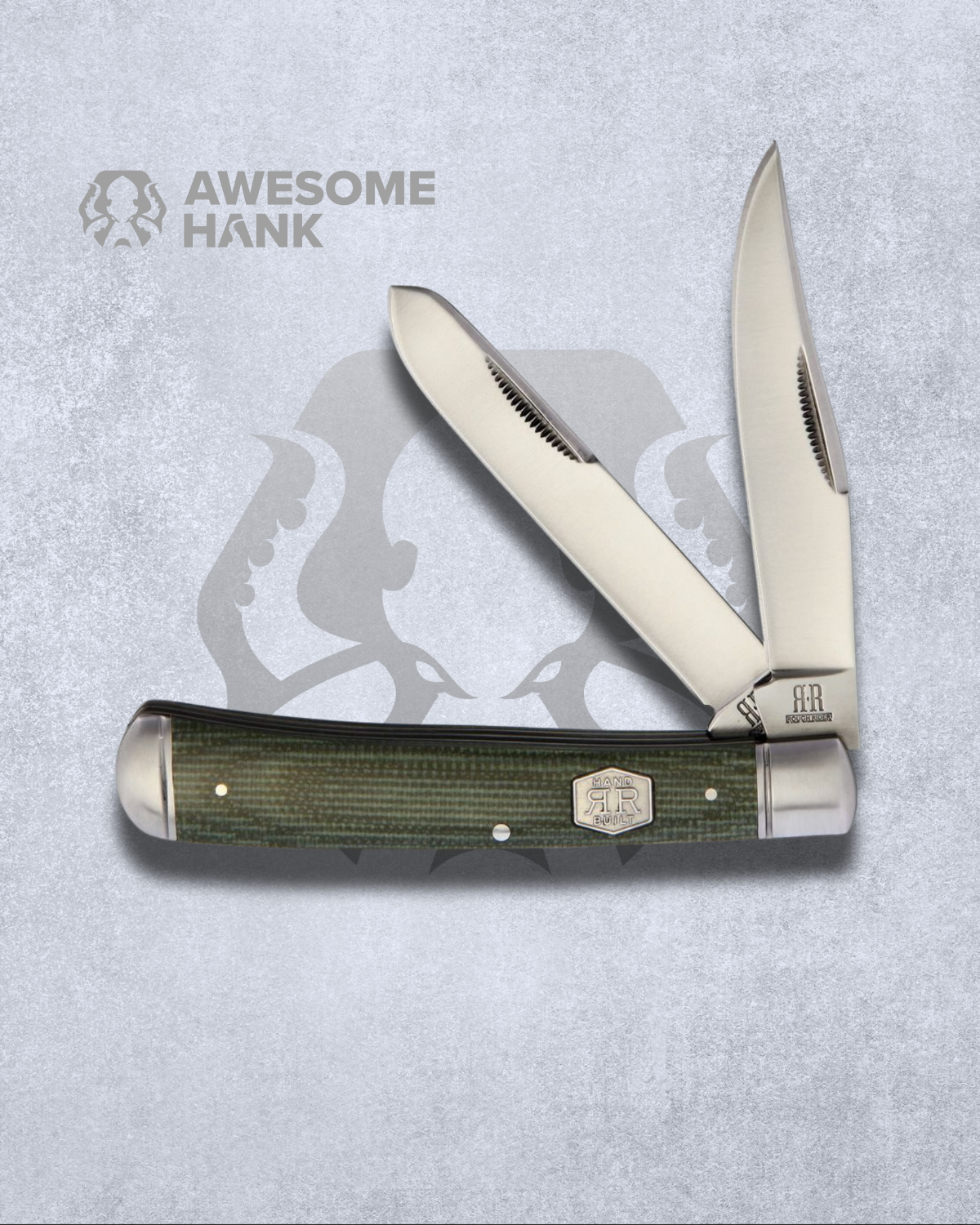 ROUGH RIDER TRAPPER GREEN MICARTA
