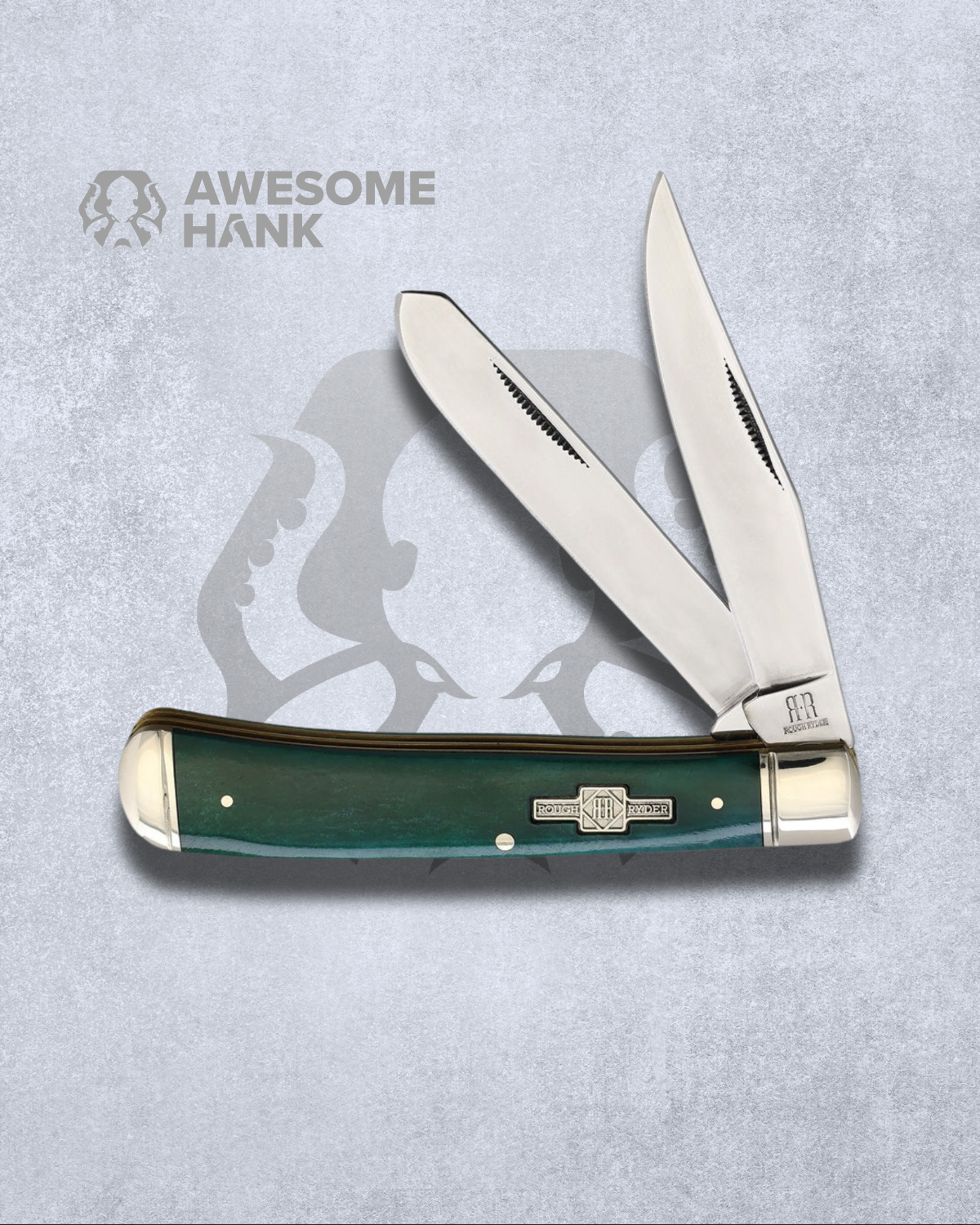 ROUGH RIDER TRAPPER GREEN SMOOTH BONE