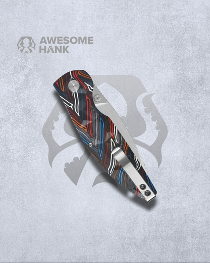 QSP TURTLE PUNK COLORFUL G10 14C28N (3.5" STONEWASH)