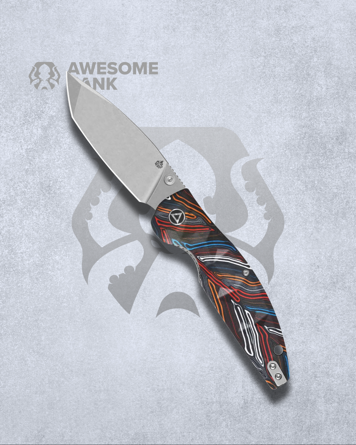 QSP TURTLE PUNK COLORFUL G10 14C28N (3.5" STONEWASH)