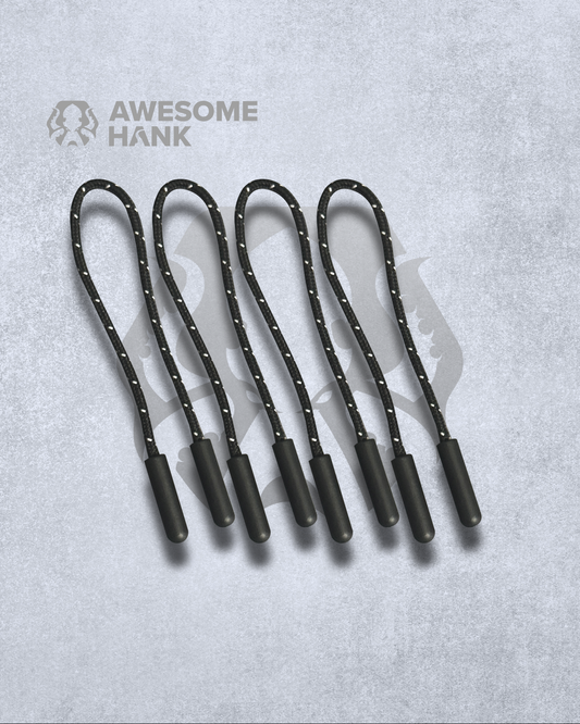 TWIN TAIL ZIPPER NUNCHUCKS 4-PACK (BLACK)