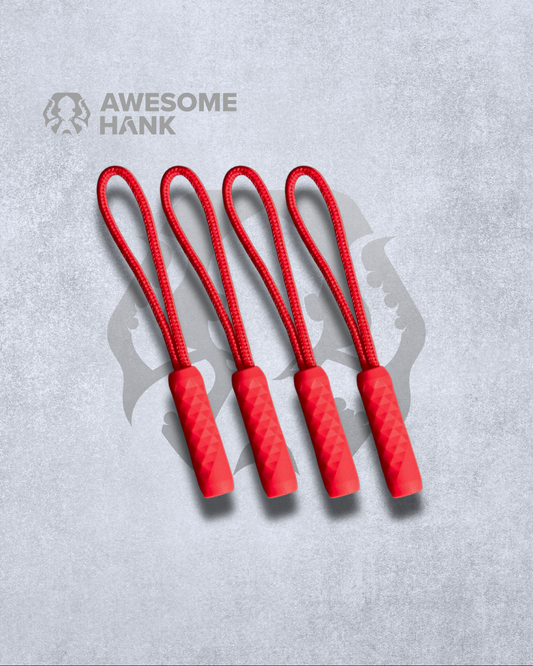 ZIPPER NUNCHUCKS 4-PACK (RED)