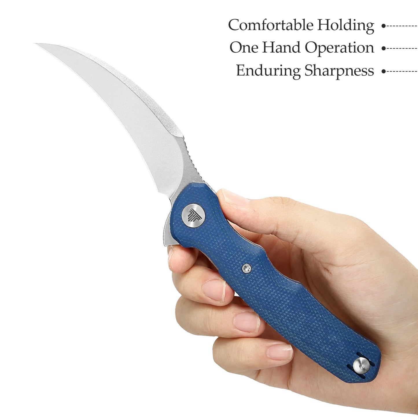 TRIVISA LACERTA BLUE MICARTA 14C28N (3.34" STONEWASH)